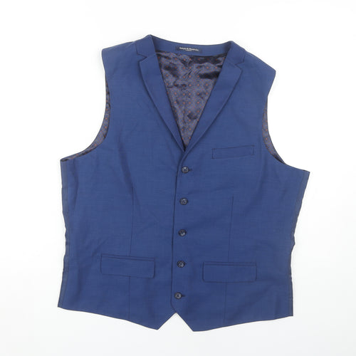 Sawyers & Hendricks Men's Blue Waistcoat Size 42