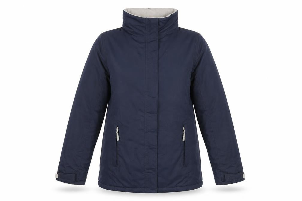 Front view of B&C Collection Women's Blue Puffer Jacket S