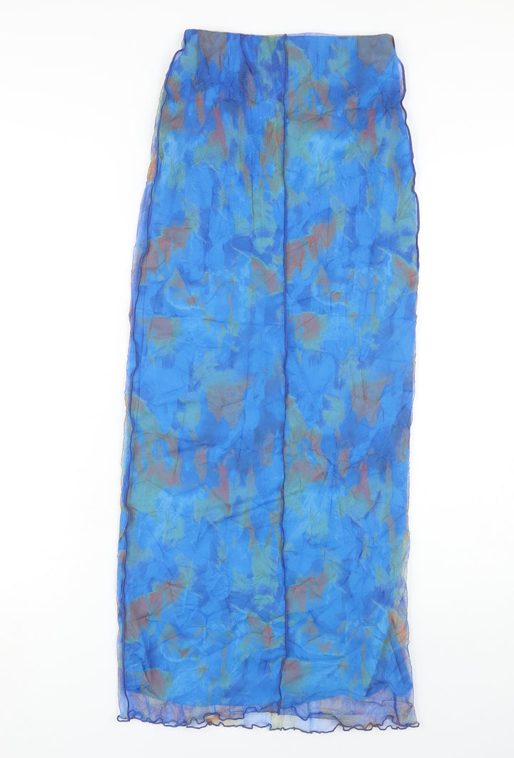 Topshop Women's Long Blue Skirt Size 6