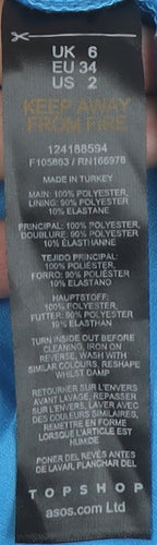 Topshop Women's Long Blue Skirt Size 6