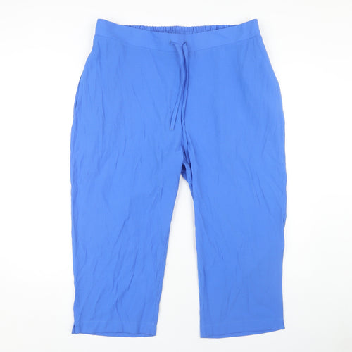 Damart Women's Blue Elastic Waist Trousers UK 22
