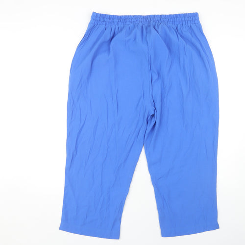 Damart Women's Blue Elastic Waist Trousers UK 22