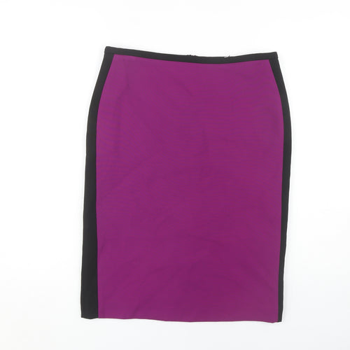 Marks and Spencer Women's Purple Pencil Skirt Size 10
