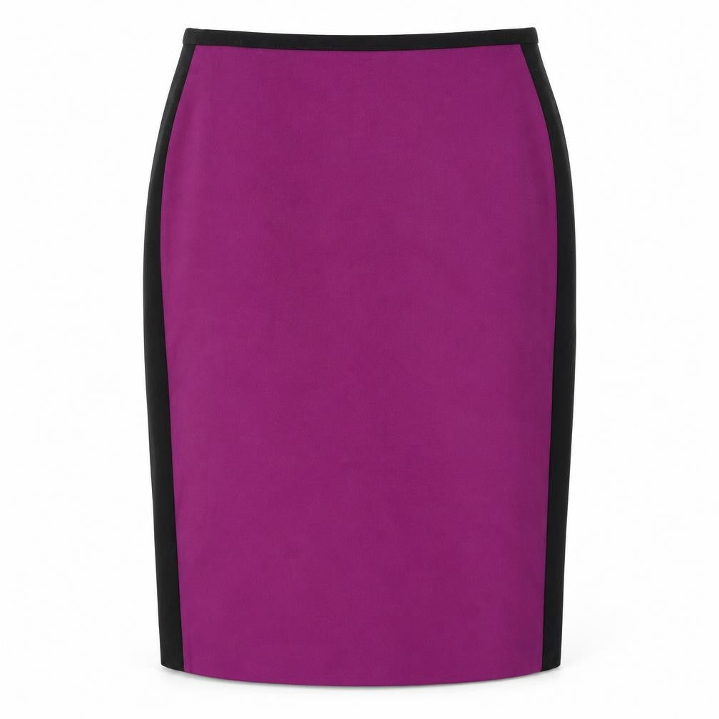 Front view of Marks & Spencer Women's Purple Pencil Skirt, size 10