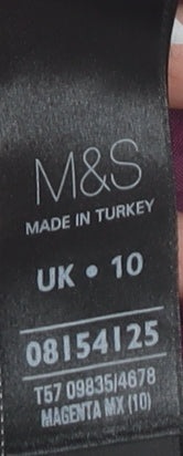 Marks and Spencer Women's Purple Pencil Skirt Size 10