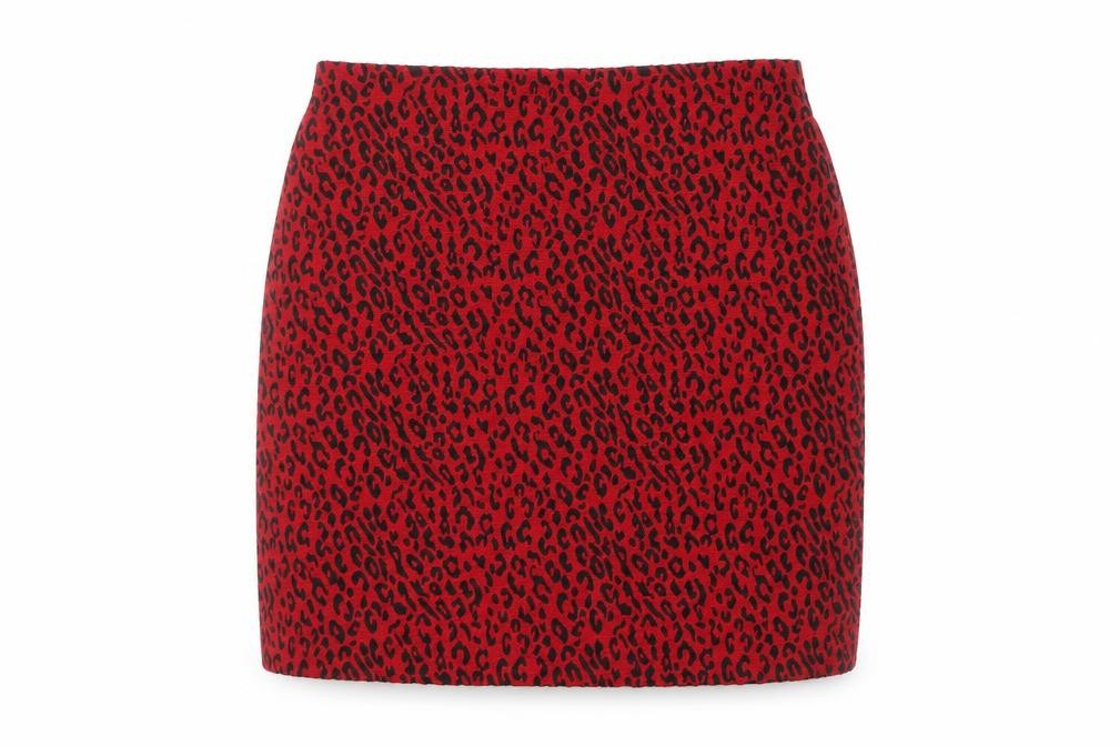 Marks and Spencer Women's Red Animal Print Pencil Skirt Size 14