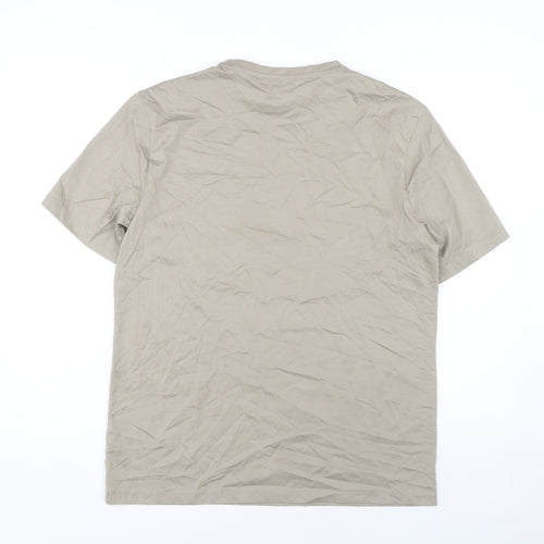 Autograph Men's Beige Cotton Crew Neck T-Shirt M