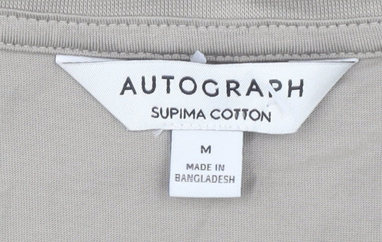 Autograph Men's Beige Cotton Crew Neck T-Shirt M