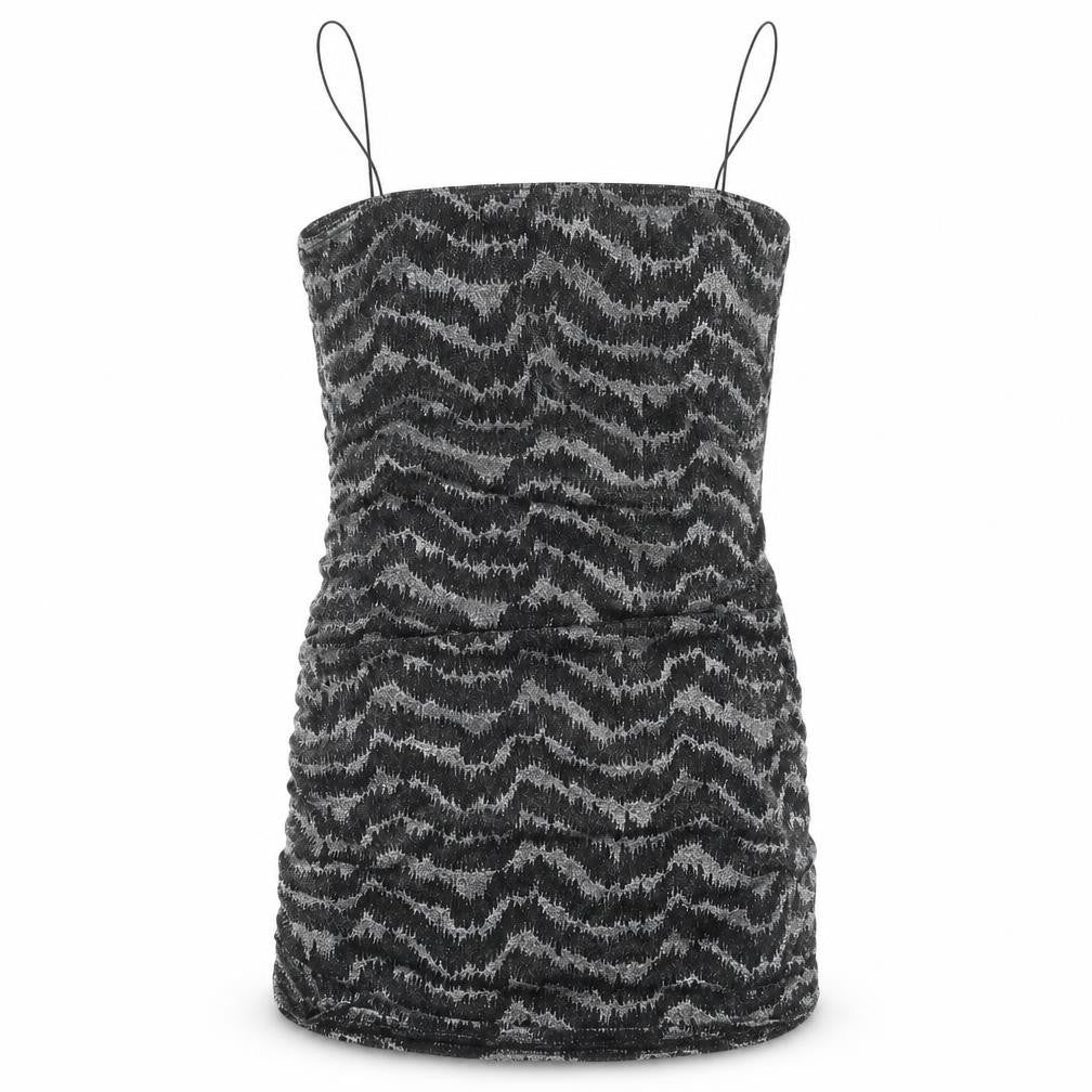 Front view of Topshop Women's Black Slip Dress, size 16