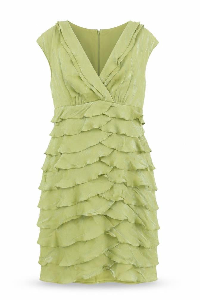 London Times Green Sheath Party Dress, Size 8