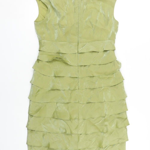 London Times Green Sheath Party Dress, Size 8