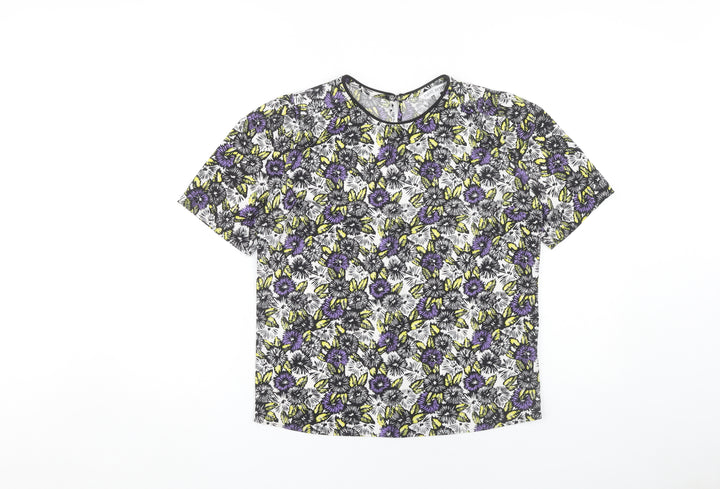 Next Women's Multicoloured Floral T-Shirt Size 6 Petite