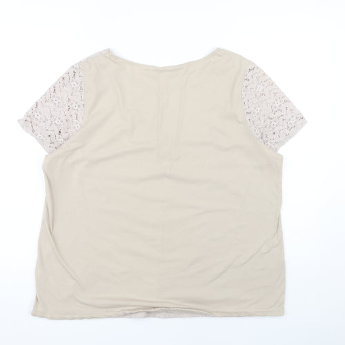 Bonmarché Women's Beige Lace Blouse Size 18