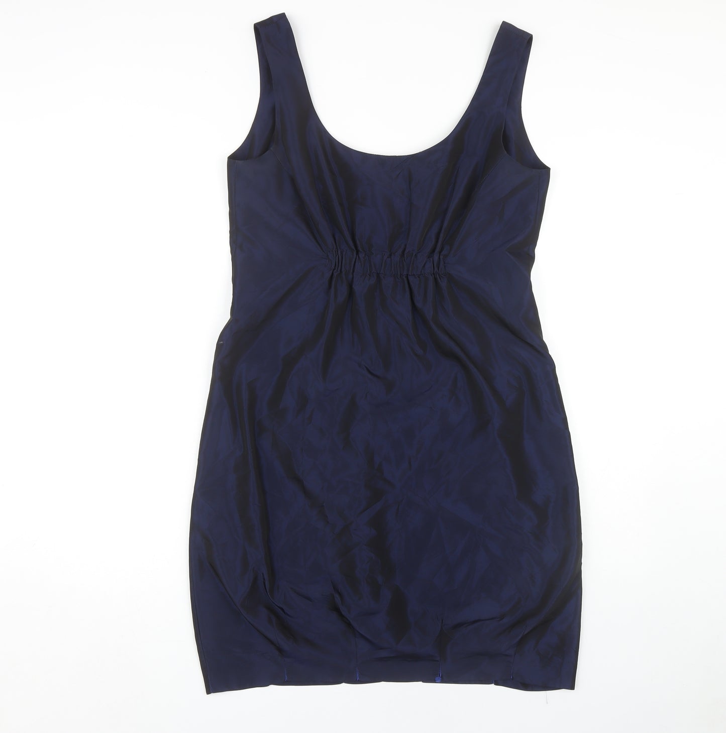 Zara Basic Women's Blue Slip Dress L - Casual & Chic