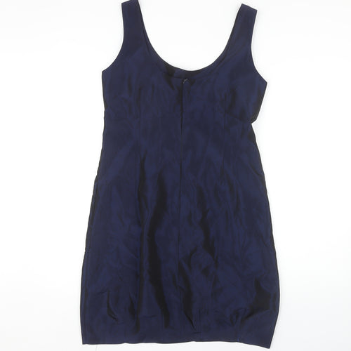 Zara Basic Women's Blue Slip Dress L - Casual & Chic