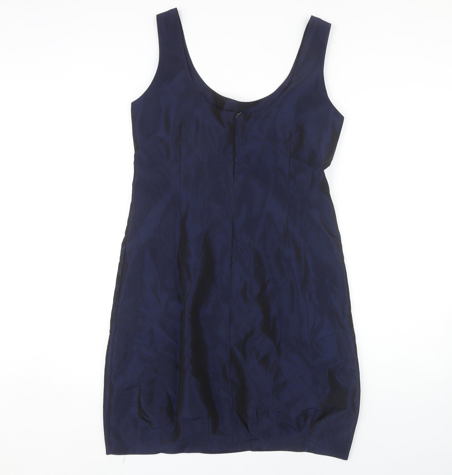 Zara Basic Women's Blue Slip Dress L - Casual & Chic
