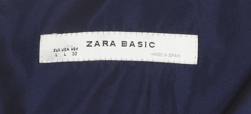 Zara Basic Women's Blue Slip Dress L - Casual & Chic