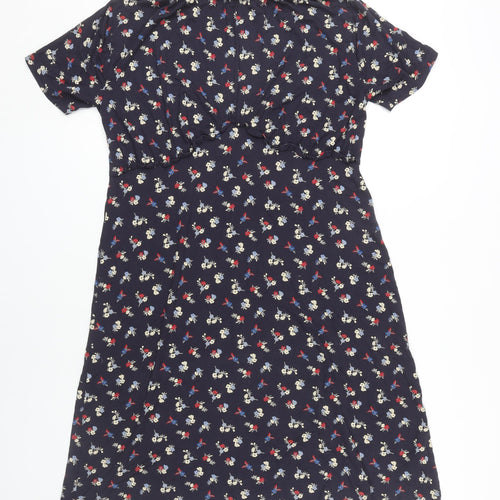 Marks and Spencer Floral A-Line Dress, Size 14, Multicoloured