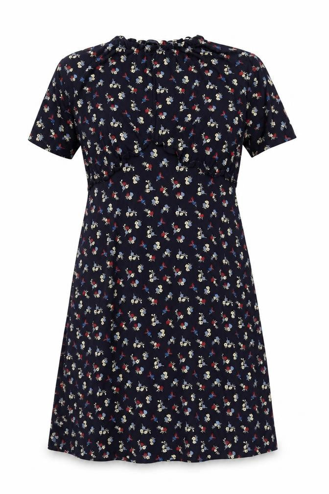 Front view of Marks & Spencer Floral A-Line Dress, size 14, Multicoloured