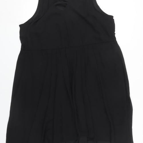 E-vie Women's Black Hi-Low Chiffon Dress Size 18