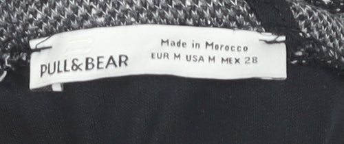 Pull & Bear Women's Black Check Pinafore Dress M