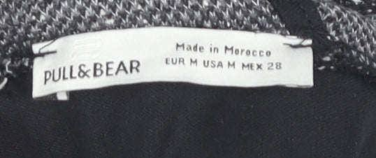 Pull & Bear Women's Black Check Pinafore Dress M