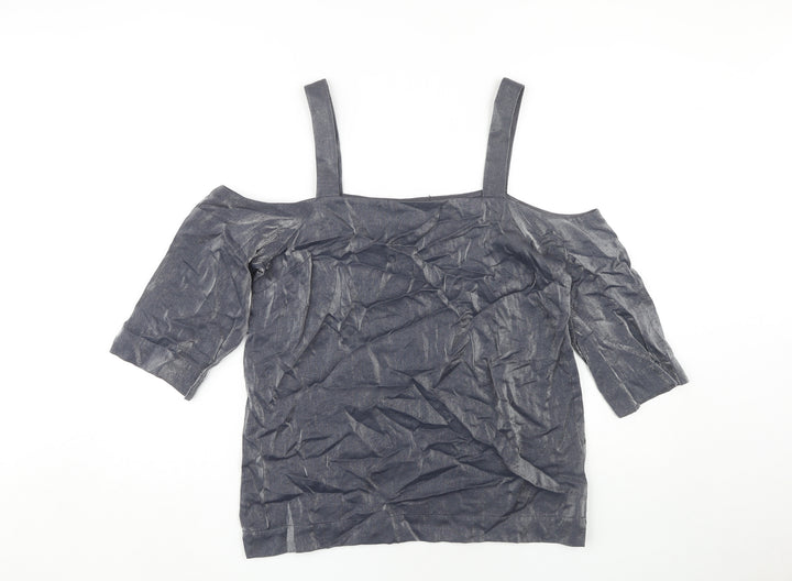 Next Women's Black Off Shoulder Top Size 12