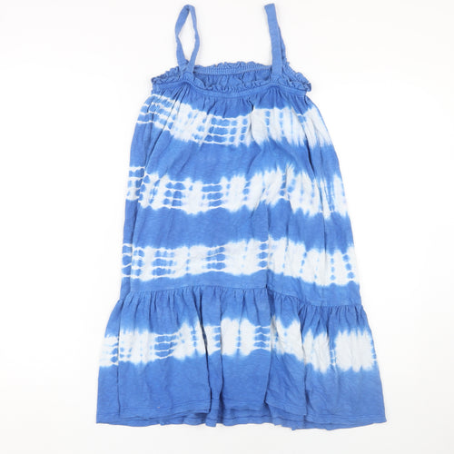 Next Girls Blue Tie Dye Dress, 11 Years, Cotton, Sleeveless