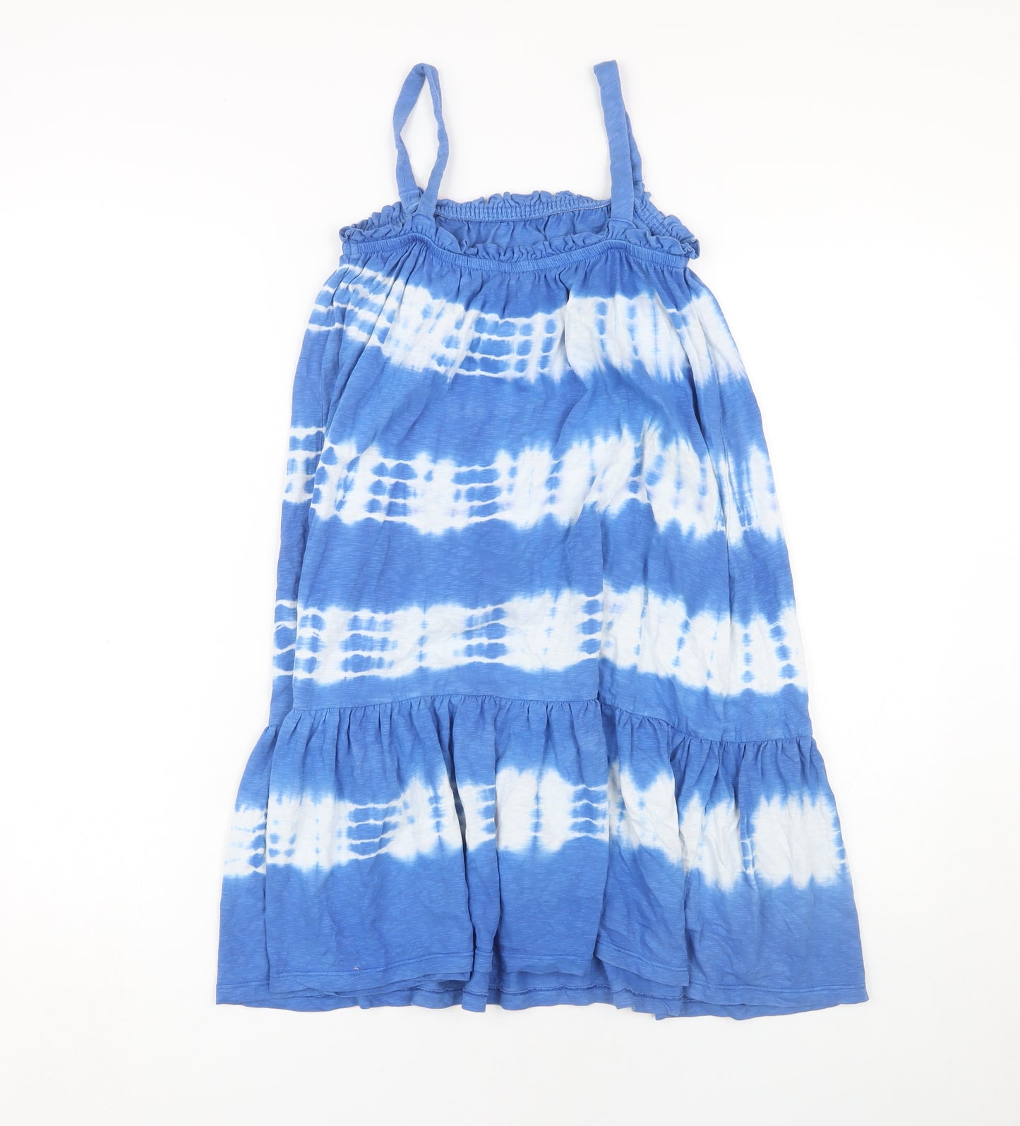Next Girls Blue Tie Dye Dress, 11 Years, Cotton, Sleeveless
