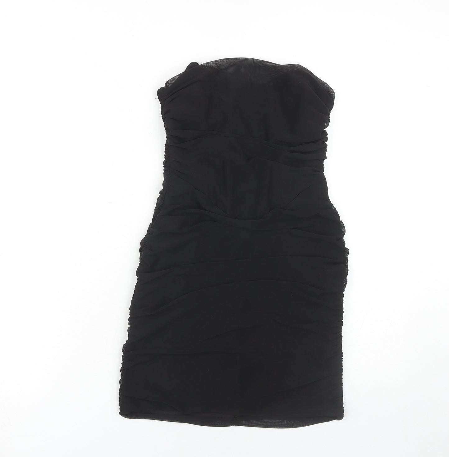 Bershka Women's Black Midi Bodycon Dress, Size M