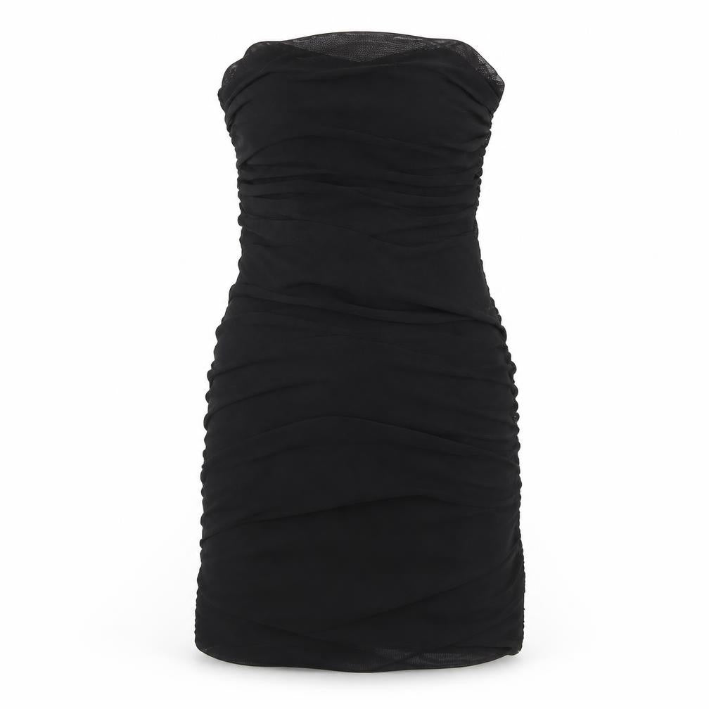 Bershka Women's Black Midi Bodycon Dress, Size M