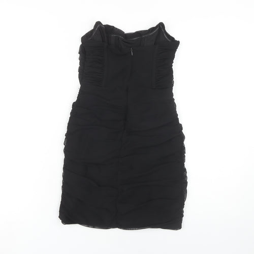 Bershka Women's Black Midi Bodycon Dress, Size M