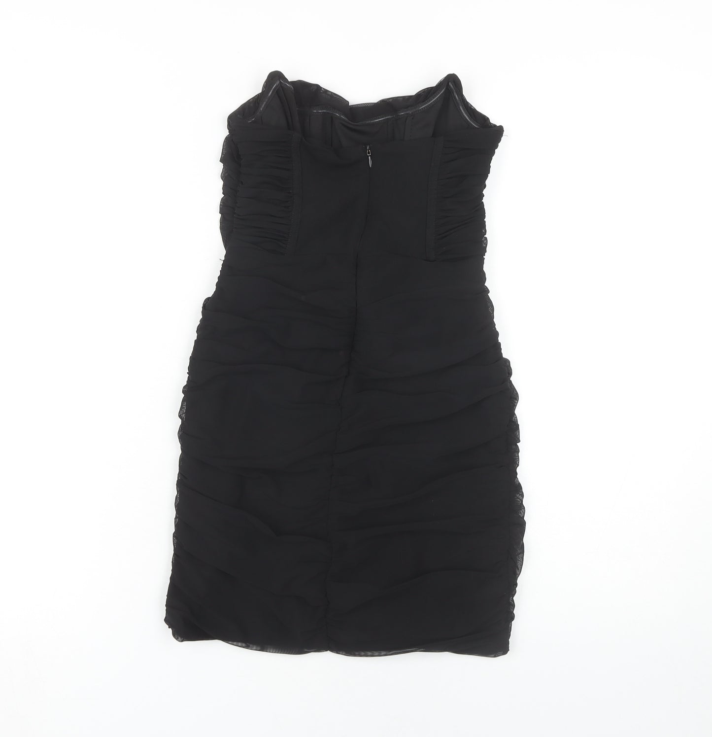 Bershka Women's Black Midi Bodycon Dress, Size M