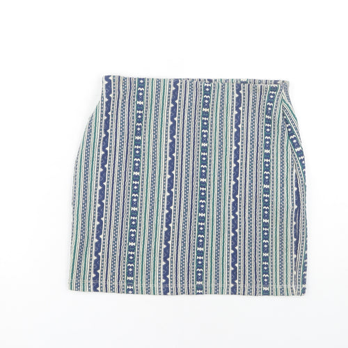 Zara Women's Multicoloured Geometric Pencil Skirt S