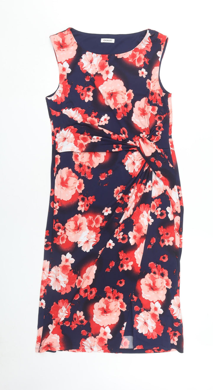 Damart Women's Multicoloured Floral Shift Dress, Size 12