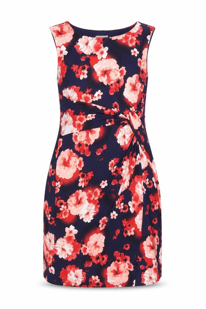 Front view of Damart Women's Multicoloured Floral Shift Dress, size 12
