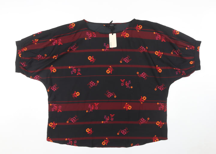Capsule Women's Multicoloured Floral Stripe Top Size 22
