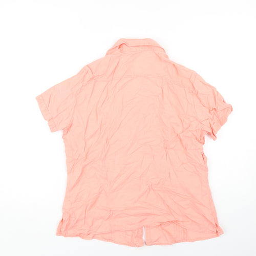 Marks and Spencer Women's Pink Button-Up Shirt Size 16