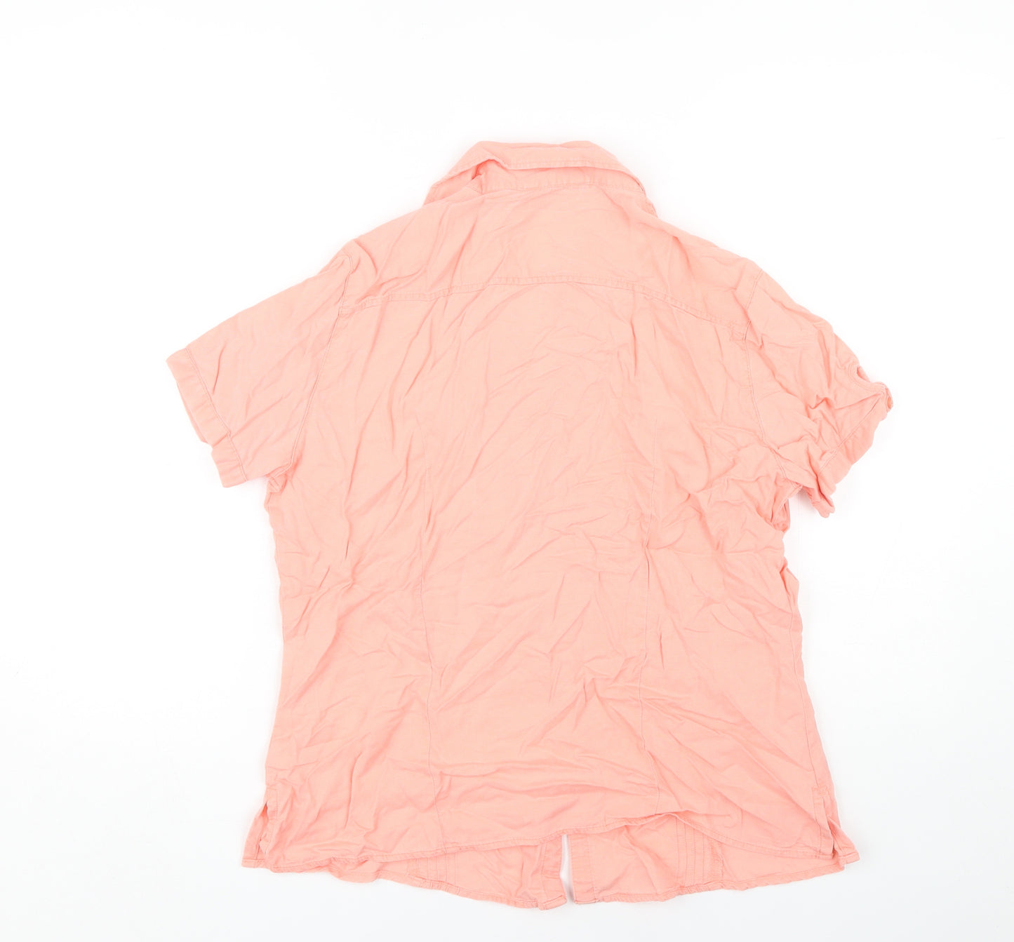 Marks and Spencer Women's Pink Button-Up Shirt Size 16