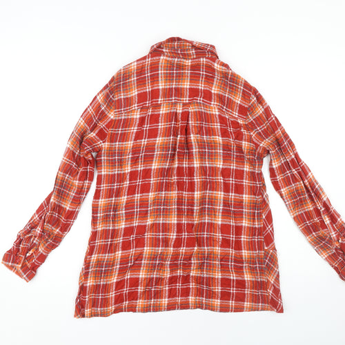 Next Women's Red Plaid Button-Up Shirt Size 12