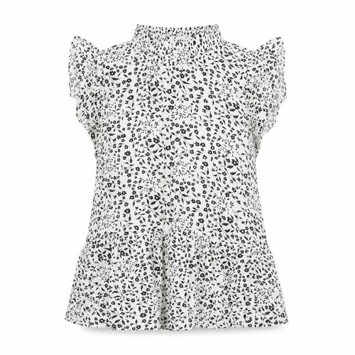 Dorothy Perkins Floral Blouse Women Size 14 Black White