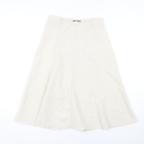 Damart Women's Beige Elastic Waist Skirt Size 14