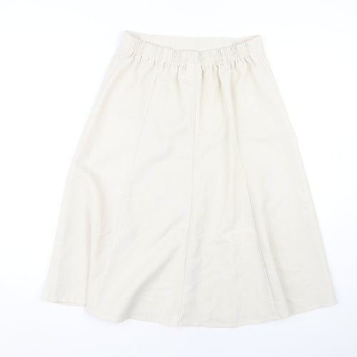 Damart Women's Beige Elastic Waist Skirt Size 14