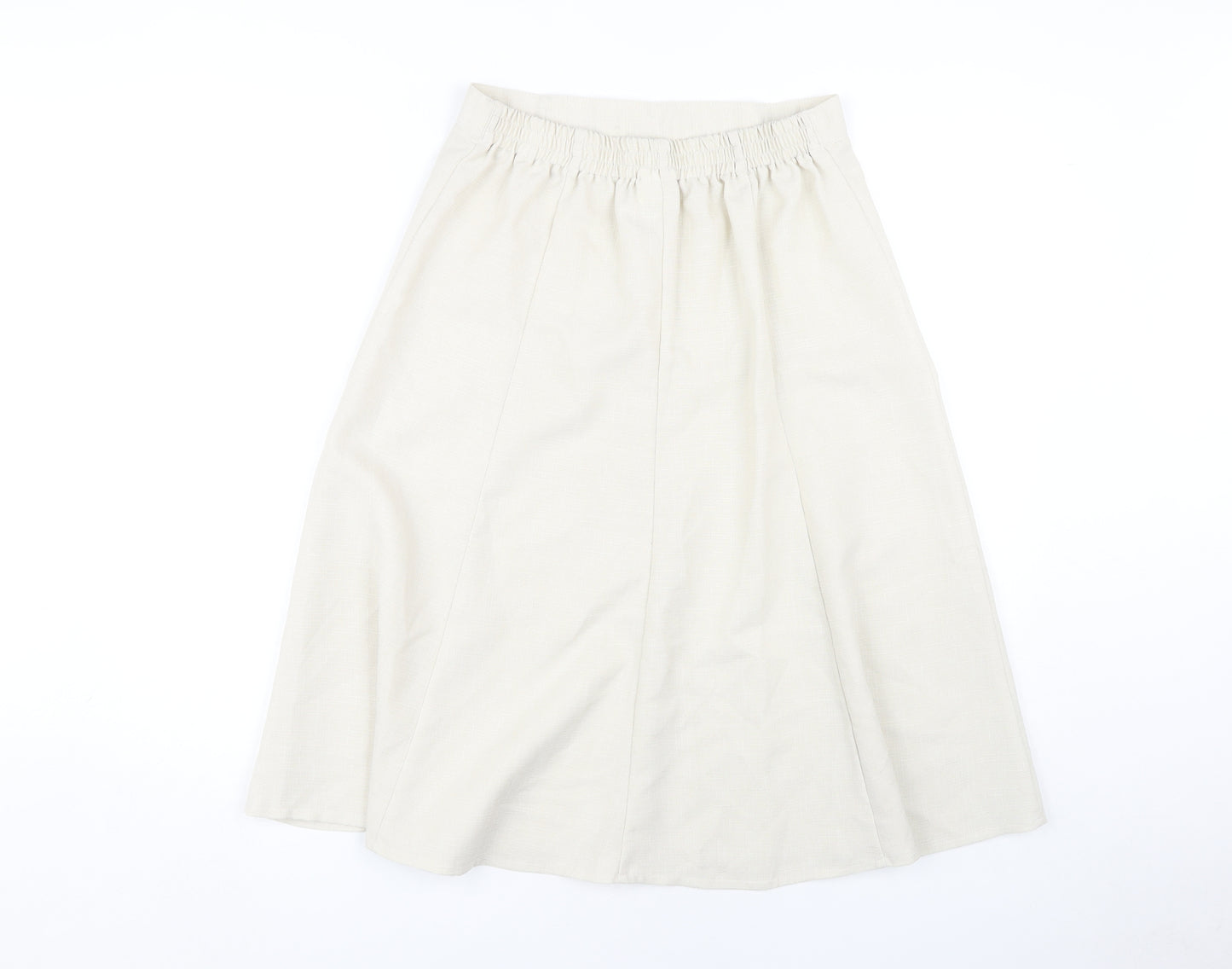 Damart Women's Beige Elastic Waist Skirt Size 14