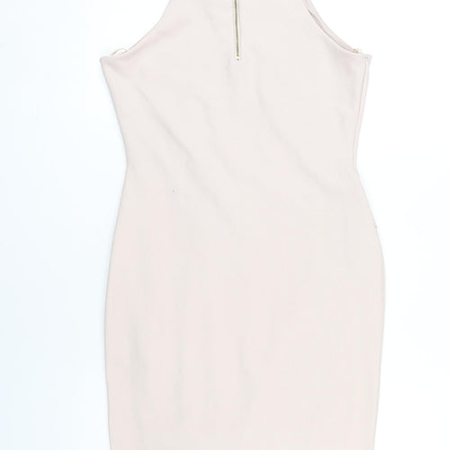 River Island Women's Ivory Bodycon Dress, Size 12