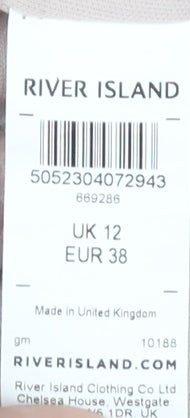 River Island Women's Ivory Bodycon Dress, Size 12