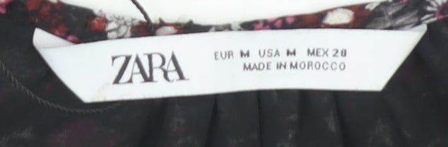 Zara Women Floral Multicoloured M Dress