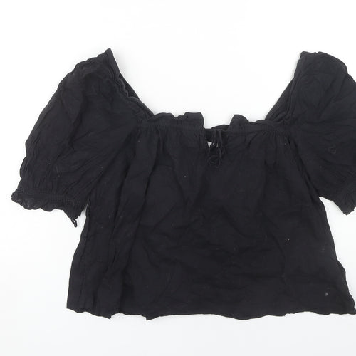 & Other Stories Women's Black Off Shoulder Tunic Blouse S