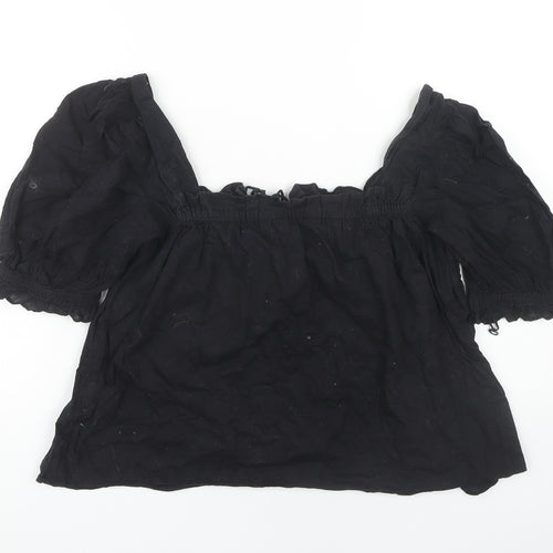 & Other Stories Women's Black Off Shoulder Tunic Blouse S