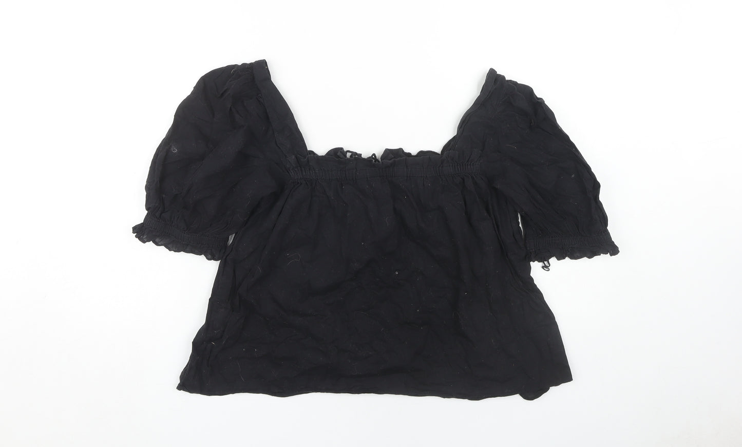 & Other Stories Women's Black Off Shoulder Tunic Blouse S